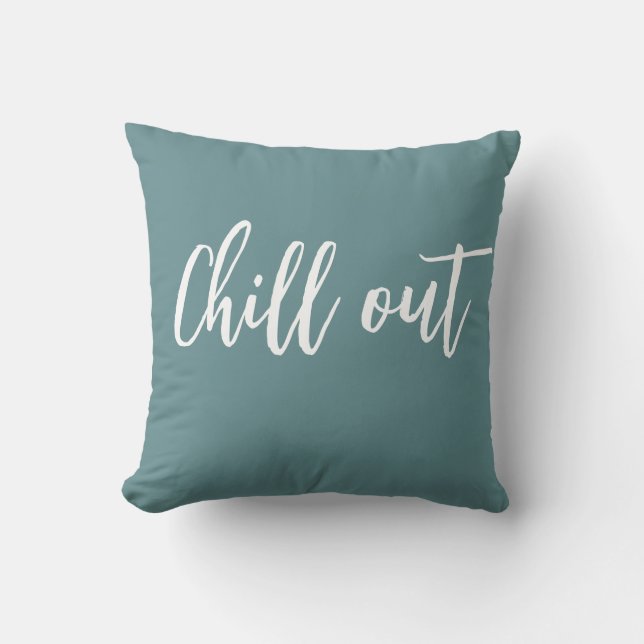 Coussin de détente bleu turc blanc (Recto)