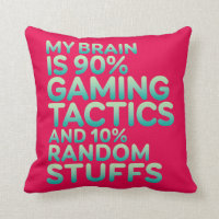 Coussin de devis amusant pour Geek et joueur de je