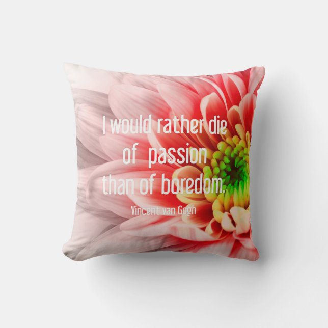 Coussin de devis de fleurs roses (Recto)