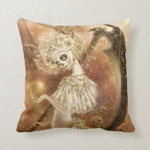 Coussin de Dia de los Muertos Fantasy