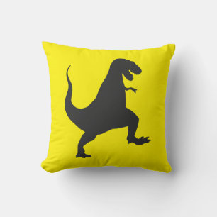 Coussin de dinosaure jaune