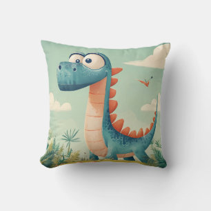 Coussin de dinosaures bleus pour enfants