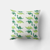 Coussin de dinosaures verts (Verso)