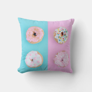 Coussin de donut rose