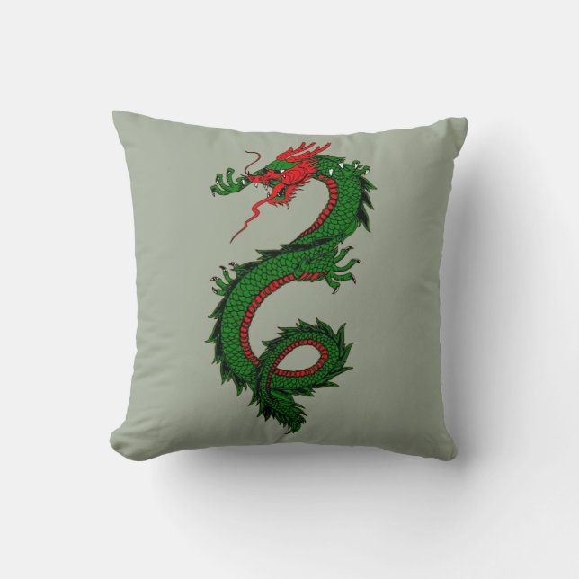 Coussin de dragon chinois (Recto)