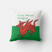 coussin de dragon gallois lancer pillow rouge drag (Verso)