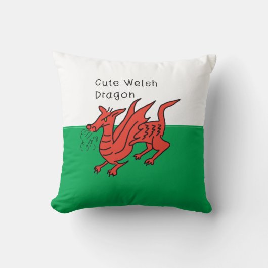coussin de dragon gallois lancer pillow rouge drag (Recto)