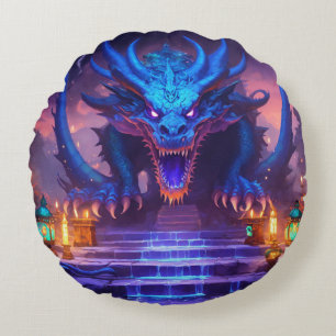 Coussin de dragon rond