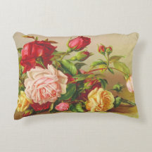 Coussin de fantaisie d'accent de roses
