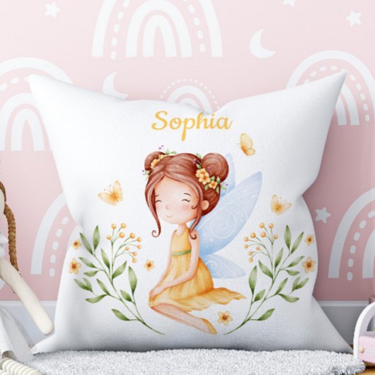 Coussin de fée pour bébé fille avec un nom personn