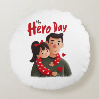 Coussin de Fête des pères de héros