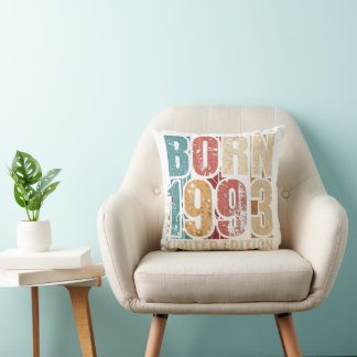 Coussin de fête vintage 1993 - Décoration classiqu
