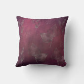 Coussin de feuille d'argent Cranberry (Verso)