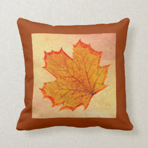 Coussin de feuille d'automne