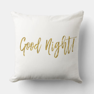 Coussin de feuille d'or de Faux de bonne nuit