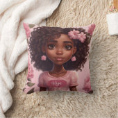 Coussin de fille noire personnalisée (Couverture)