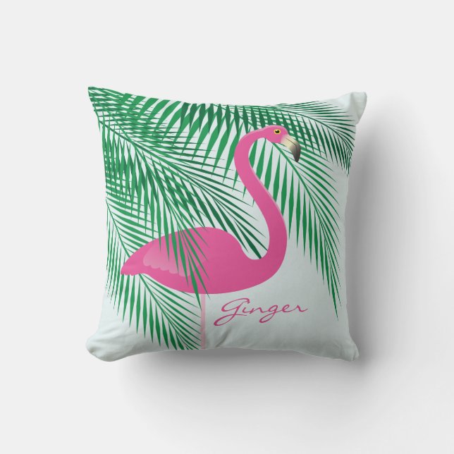 Coussin de Flamant rose de gingembre (Recto)