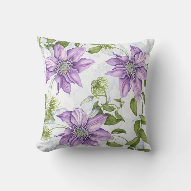 Coussin de fleur de clématite (Recto)
