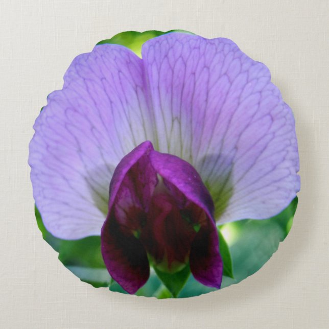 Coussin de fleur de pois doux violet (Devant)