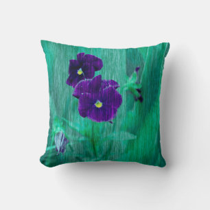 Coussin de fleur d'iris violet pastel