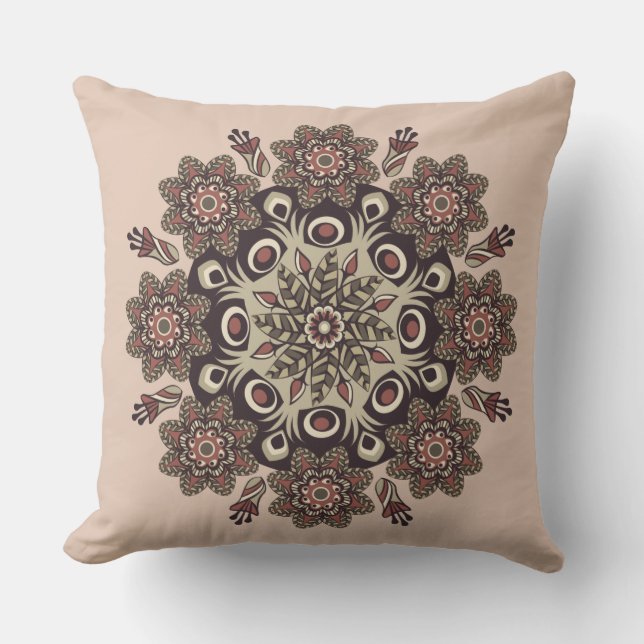 coussin de fleur mandala (Recto)