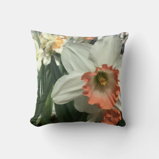 Coussin de fleur orange et blanche (Recto)
