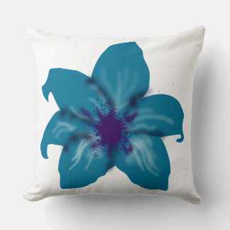 Coussin de fleurs bleues