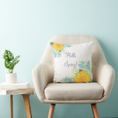 Coussin de fleurs d'aquarelle de printemps (Chaise)