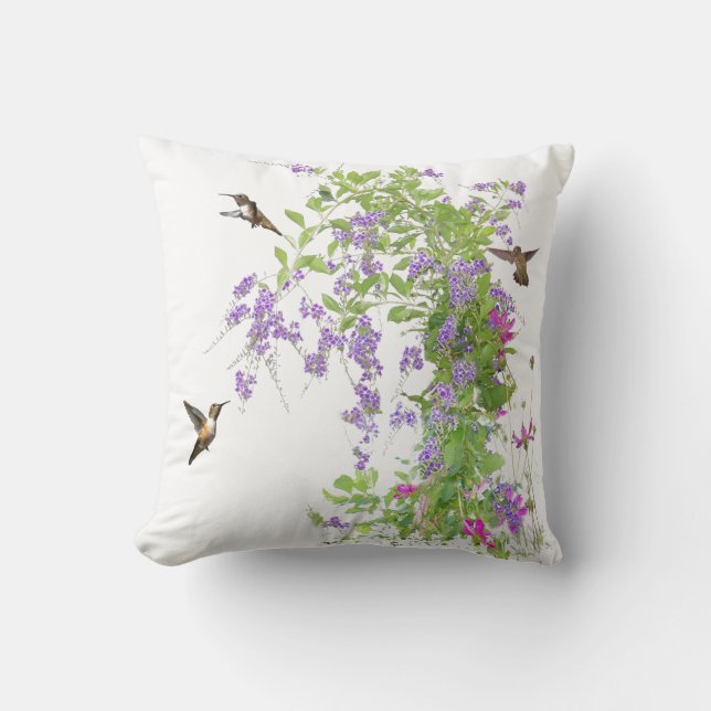 Coussin de fleurs de colibris (Recto)