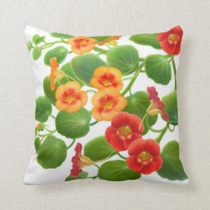 Coussin de fleurs de jardin de nasturce