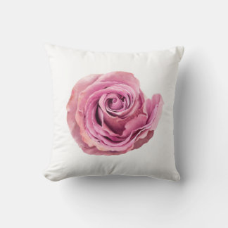 Coussin de fleurs de Rose d'aquarelle rose