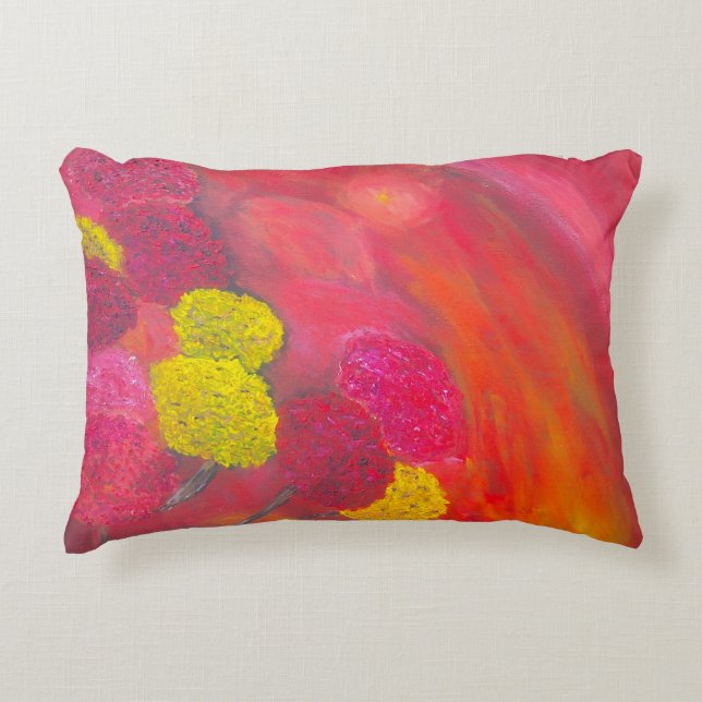 Coussin de fleurs d'hiver (Devant)