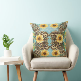 Coussin de fleurs léopard, Coussin de fleurs
