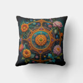 Coussin de fleurs mandala enchanté (Verso)