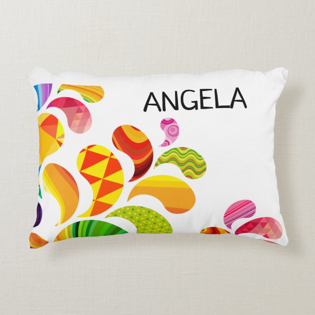 Coussin de fleurs personnalisées (Devant)