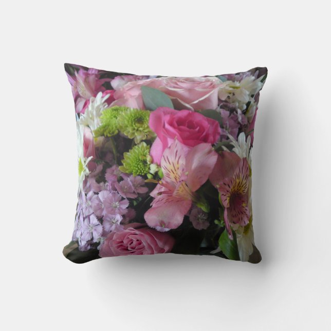 Coussin de fleurs Rose Aster (Recto)