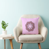 Coussin de fleurs roses (Chaise)