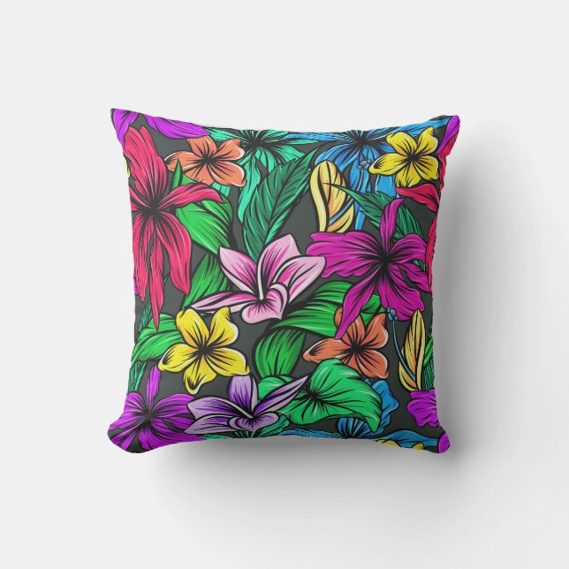 Coussin de fleurs tropicales (Recto)