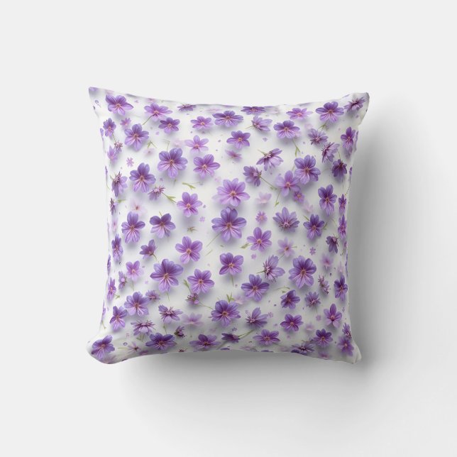 "Coussin de fleurs violettes - coussin de décorati (Recto)