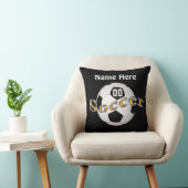 Coussin de football avec votre nom, NUMÉRO, COULEU (Chaise)