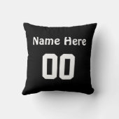 Coussin de football avec votre nom, NUMÉRO, COULEU (Verso)