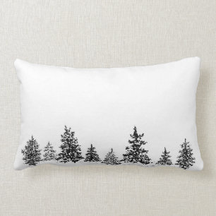 Coussin de forêt d'hiver