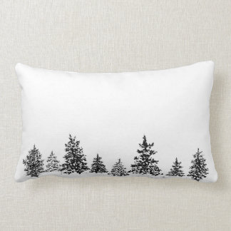 Coussin de forêt d'hiver