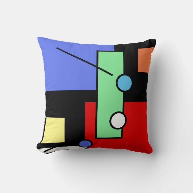 Coussin de forme d'art Abstrait brillant (Recto)