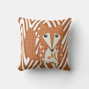 Coussin de Fox stylisé monogramme