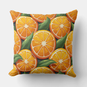 Coussin de fruits orange