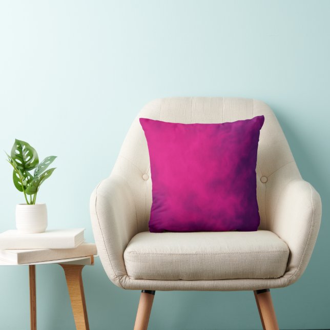 Coussin de fumée rose et violet personnalisé - dou (Chaise)