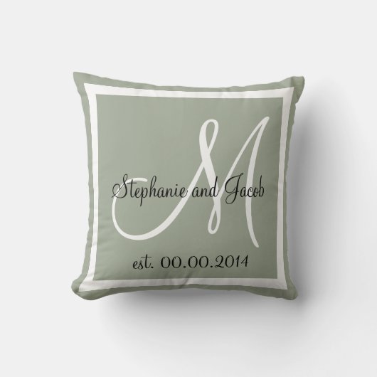 Coussin de garde de Mariage gris clair (Recto)