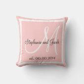 Coussin de garde du Mariage rose pâle Rose (Recto)