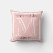 Coussin de garde du Mariage rose pâle Rose (Recto)